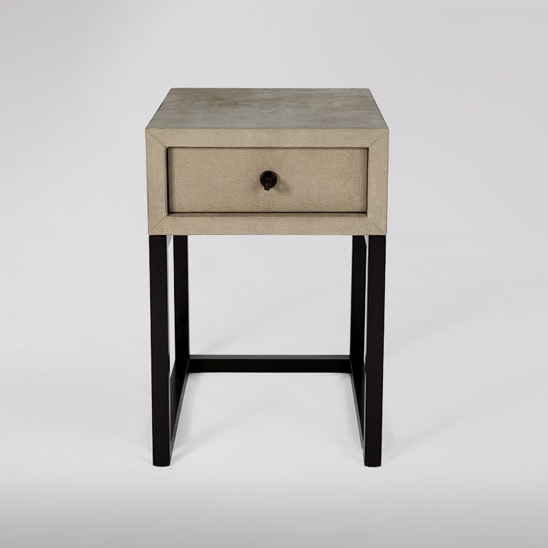 Crafted Leather Side Table |