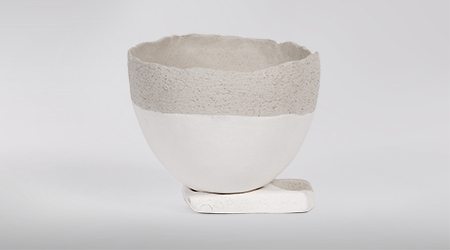 Dipped White Porcelain Pinch Pot